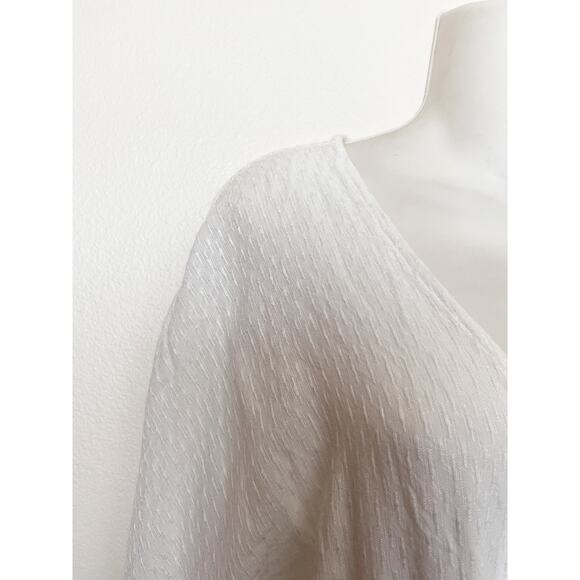 MYRAH PENALOZA Wrap Dress One Size White Linen Cotton Beachy Resort Casual - Picture 2 of 7